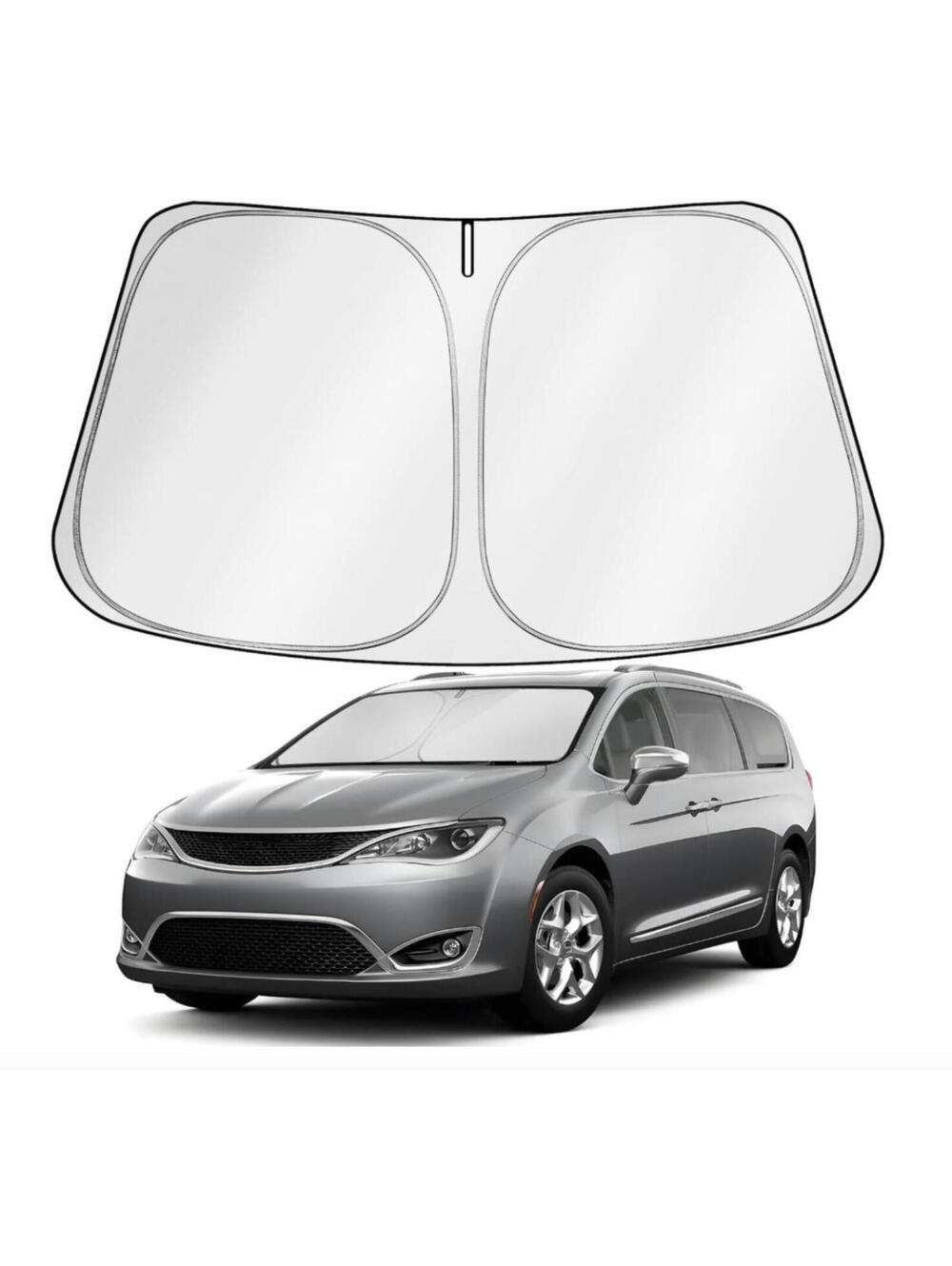 (RA) 2017-2025 Chrysler Pacifica Custom Fit Windshield Sun Privacy Shade 99% UV